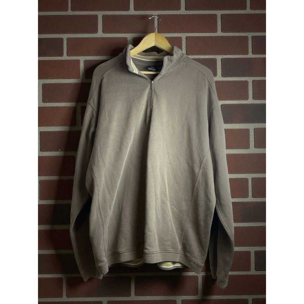 Nike Golf 1/4 Zip Pullover Sweatshirt – Olive Green – Size L (small hole)